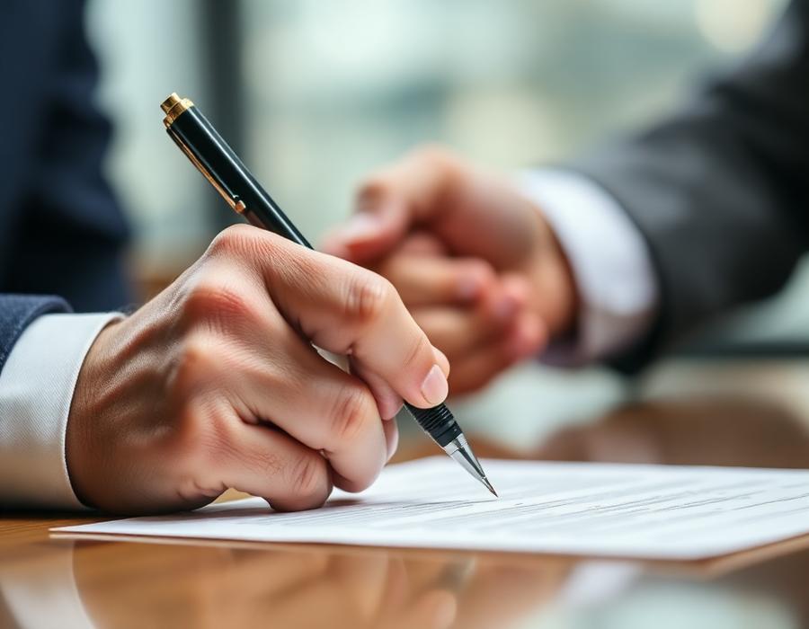 Ondertekenen van een contract